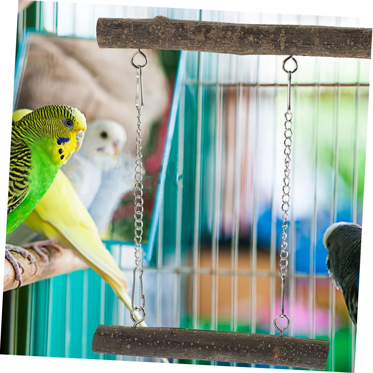 5sätze Papagei Schaukel Aus Naturholz Robuster Vogelspielplatz Für Wellensittiche Und Nymphensittiche Zum Spielen Und Kauen Bietet Unterhaltung Und Fördert Die Aktivität Ihrer