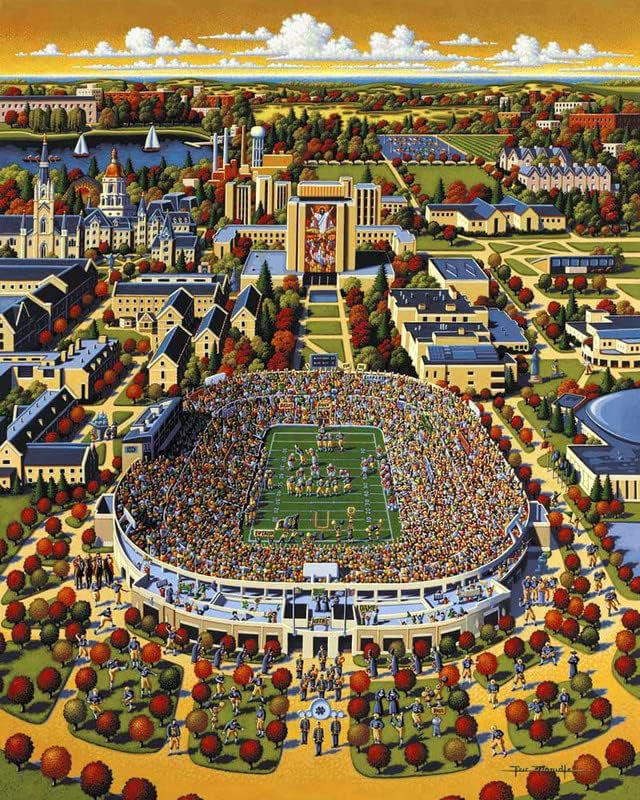 Fighting Irish of Notre Dame - Rompecabezas de madera de 1000 piezas para niños y adolescentes, entrenamiento educativo, resistente a la