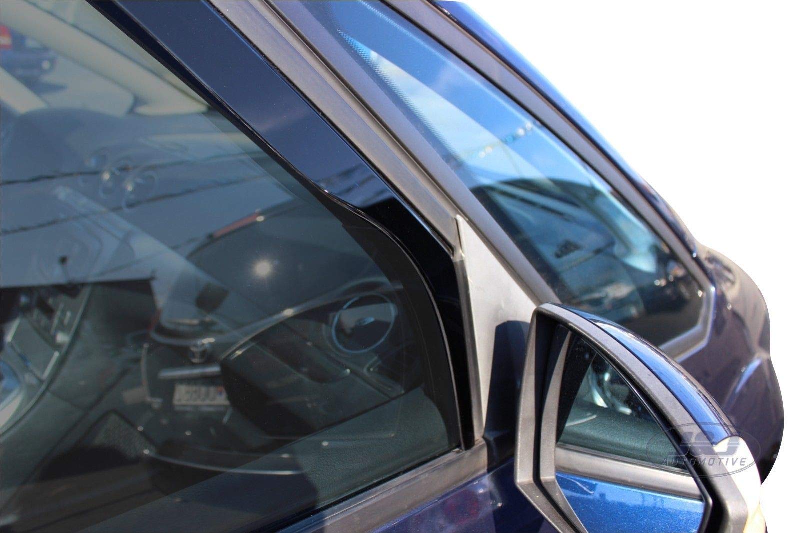 J&J AUTOMOTIVE Windabweiser passend für Ford S-Max 5-Türer 2006-2010 4tlg, Heko Regenabweiser Vorne Hinten Getönt Dunkel Passform