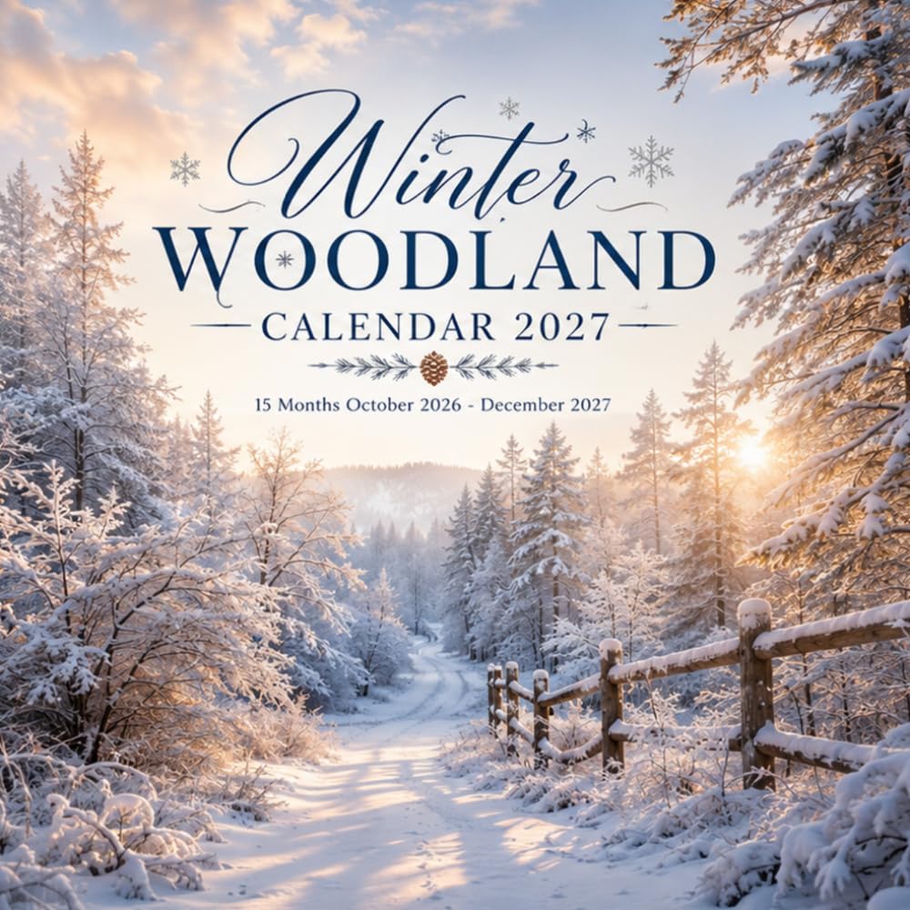 Winter Woodland Calendar 2027: 15-Month October 2026 – December 27 | Beautiful Photography
