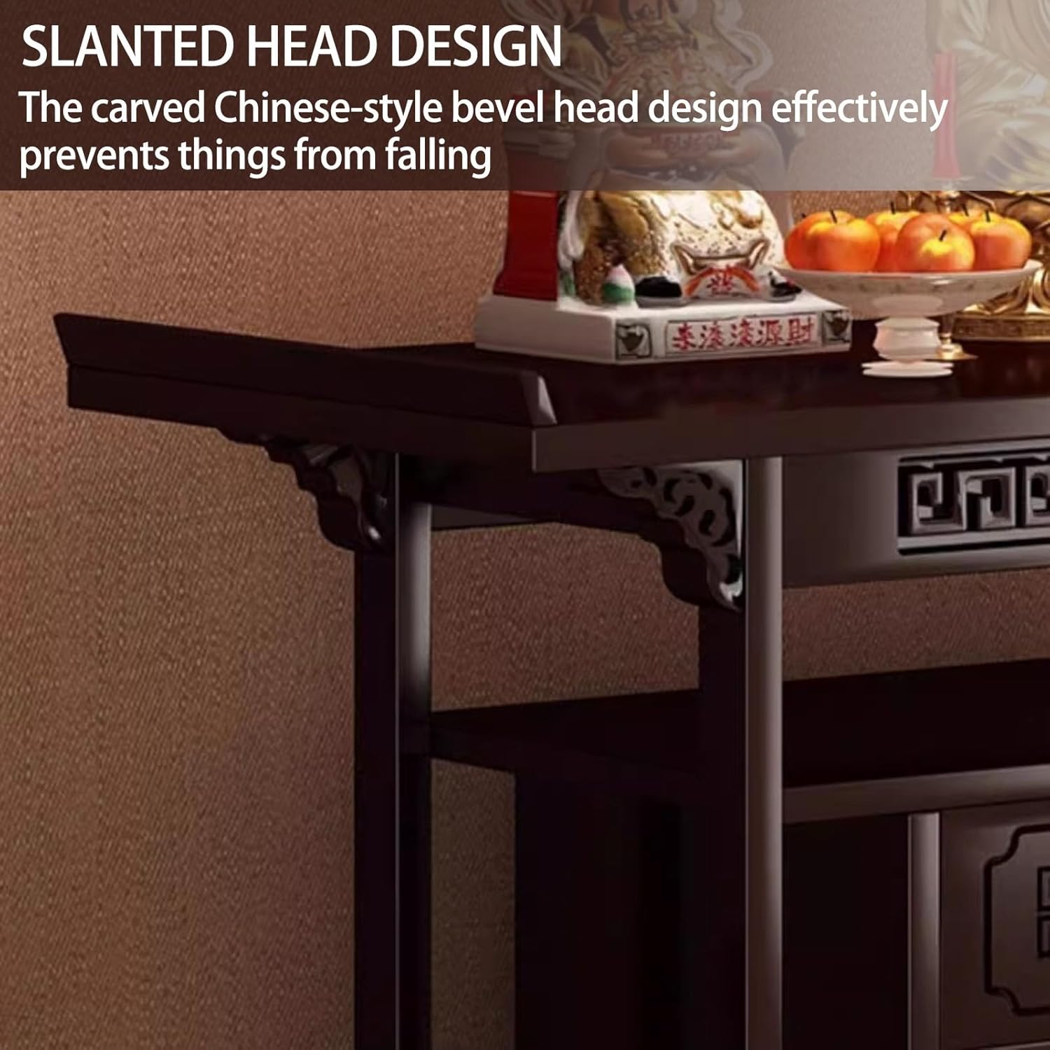 Bamboo Console Shrine Altar Table,Personal Shrine Stand,Prayer Meditation Table,Chinese Cabinet Pedestal Offering Tables for Buddhist Temples(80cm/31.5in)