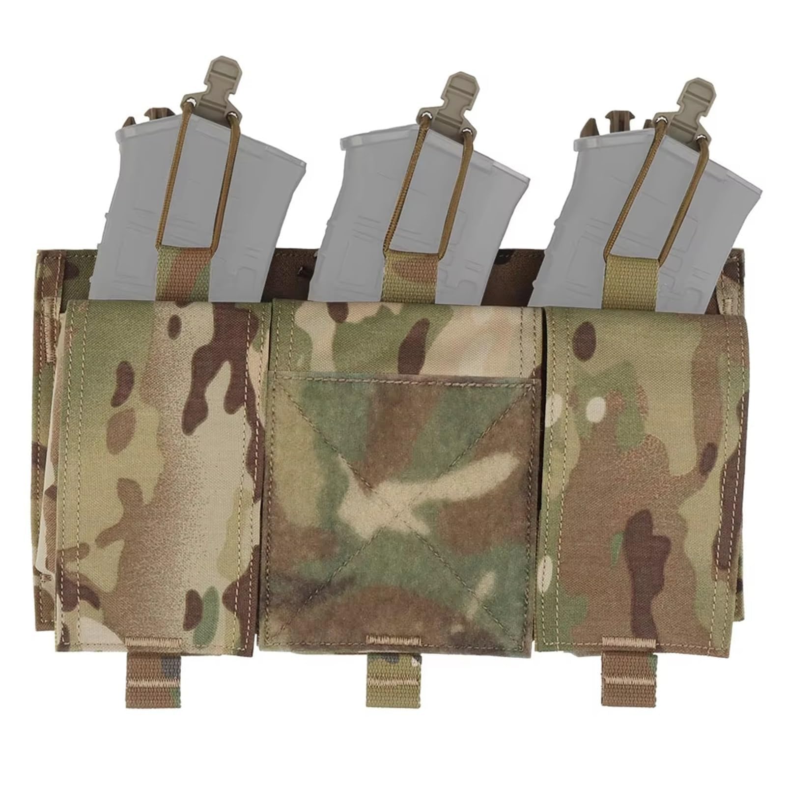 Pochette Triple Chargeur 7.62x51, Panneau Avant Molle pour Gilet Pare-Balles Et Harnais, Compatible avec Chargeurs De Fusil Standard, Équipement Tactique