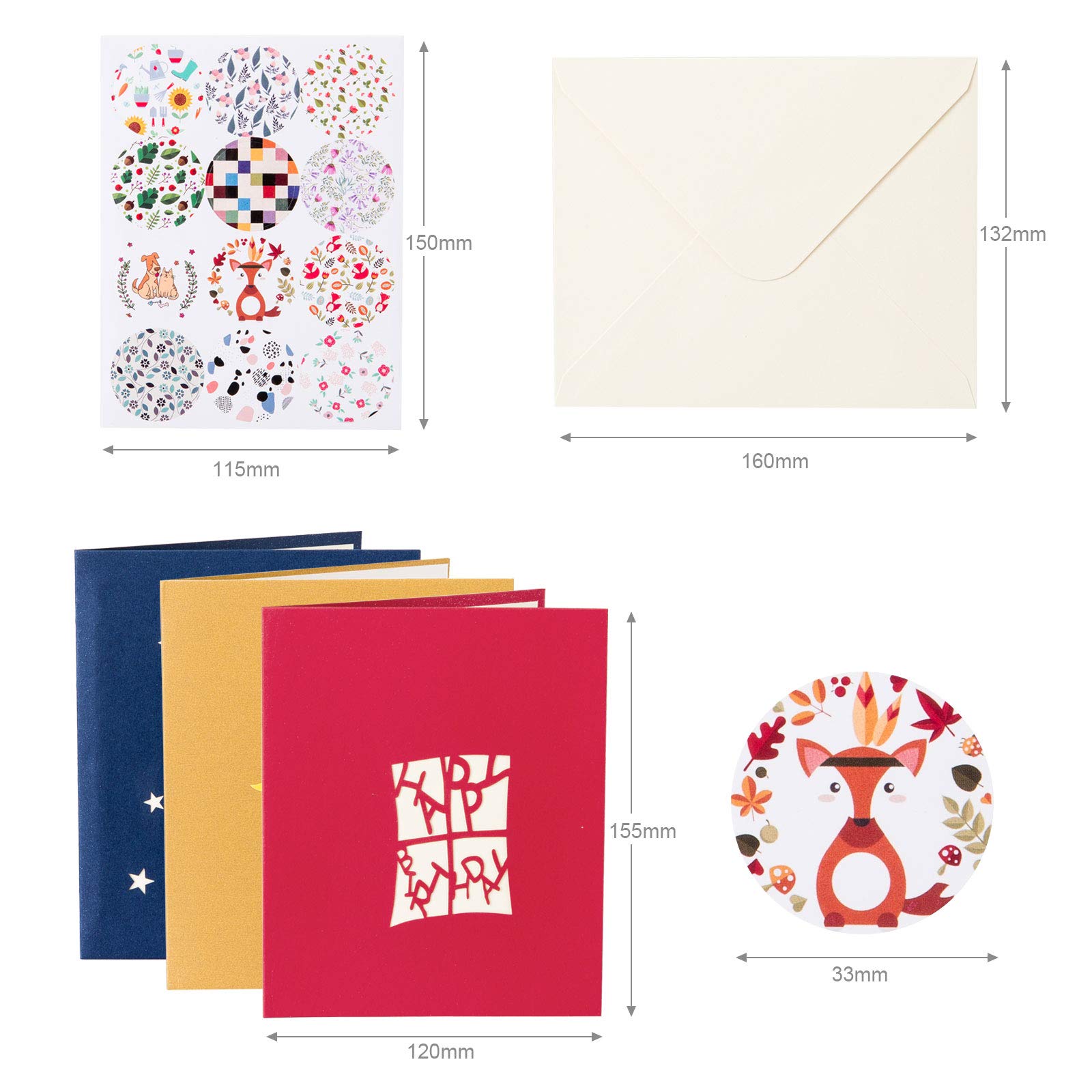 Amazon | Kesote バースデーカード 誕生日カード メッセージカード