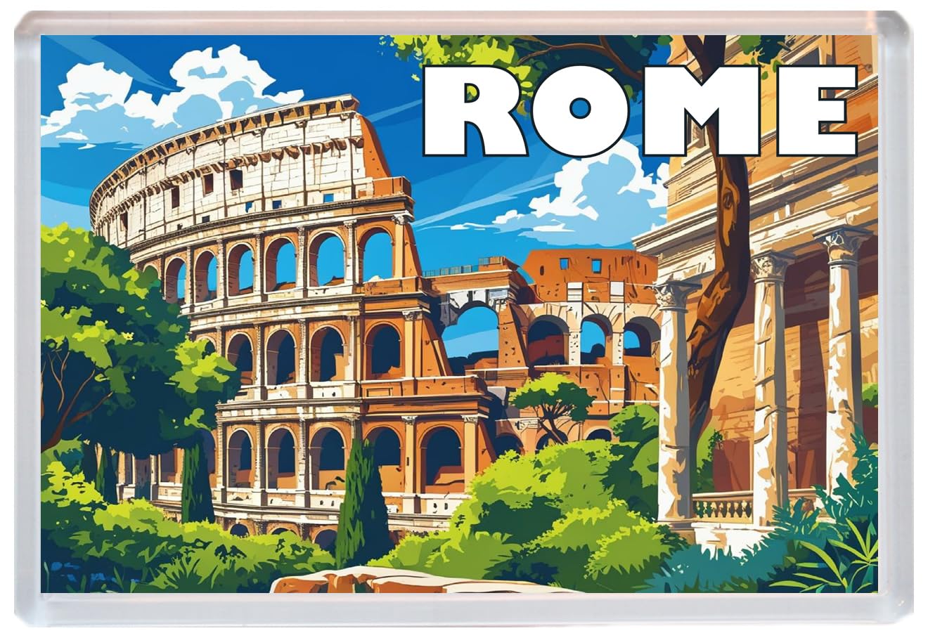 Baked Bean Store Multicolor Rome - Jumbo Artistic Fridge Magnet 96 X 67Mm