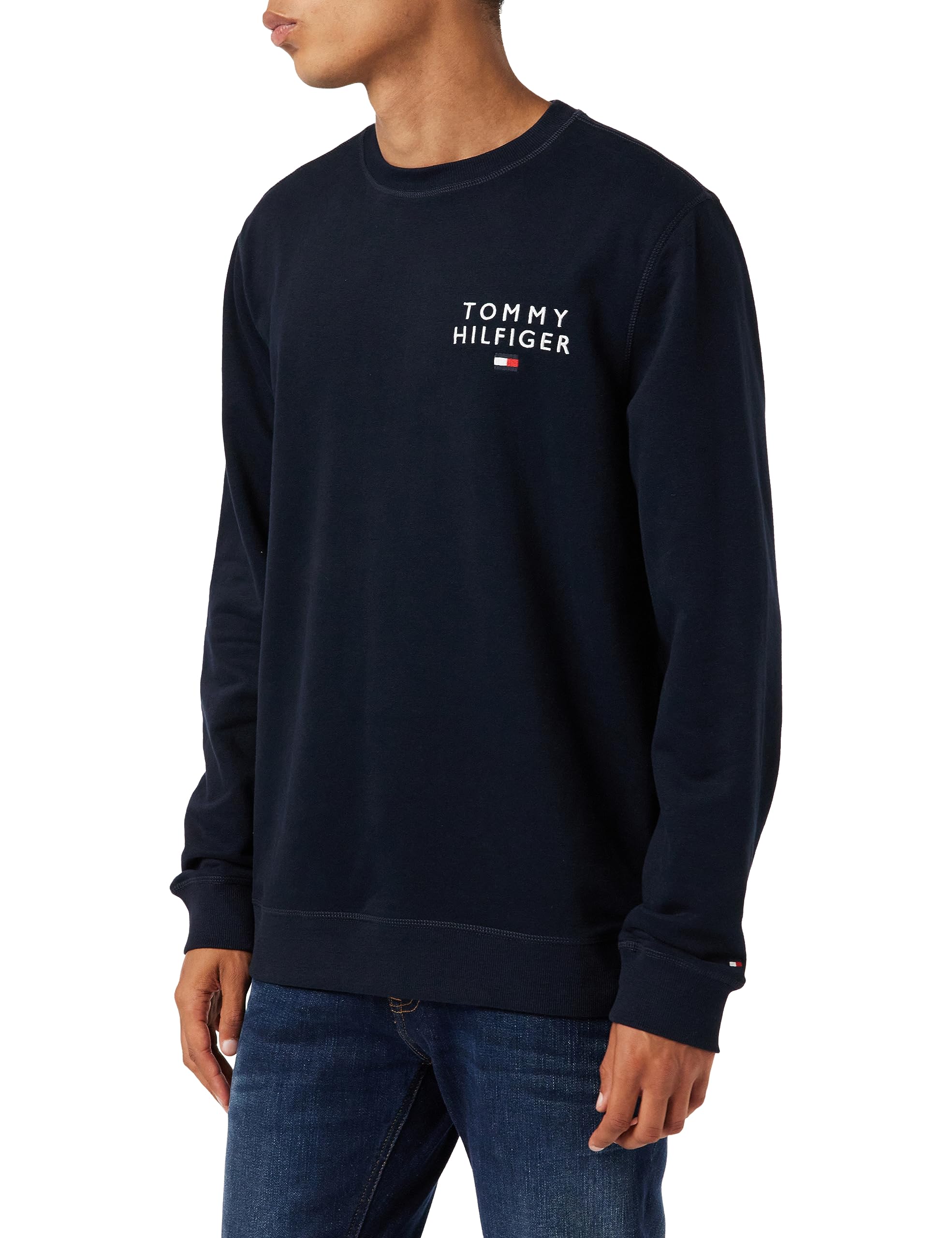 Tommy Hilfiger Hombre Sudadera sin Capucha