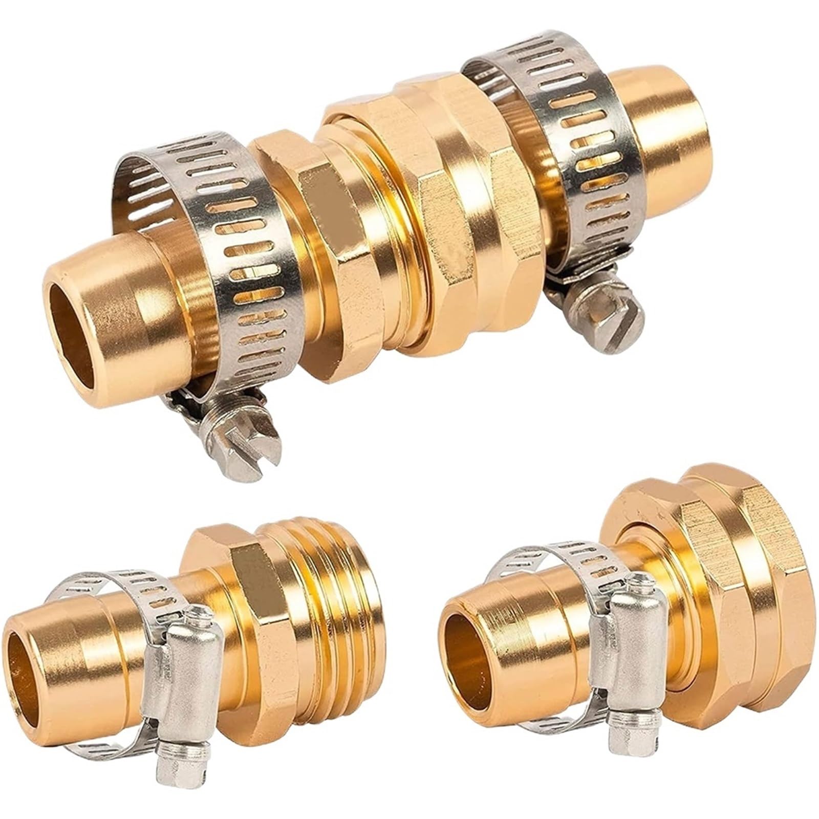 Garden Hose Repair Connector with Clamps Fit for 3/4" or 5/8" Garden Hose Fitting ()(4 Set ())