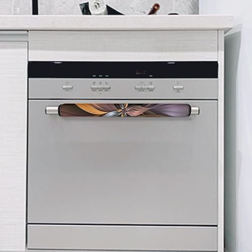 Miniatura 6 de Juego de 2 fundas universales con estampado floral retro para puerta de refrigerador y electrodomésticos, mantiene la manija de tu electrodoméstico