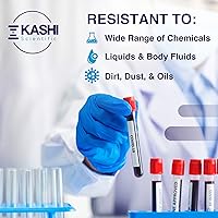 Vista 3 de Kashi Scientific Guantes desechables de nitrilo para examen médico, sin polvo ni látex, guante azul de 4 mil sin látex, guantes aptos