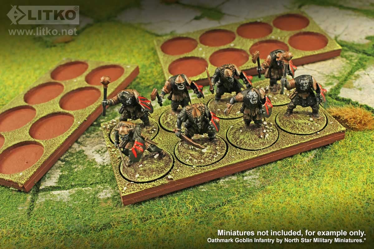 LITKO Ring War Unit Tray for 25mm Circle Bases, Compatible with War of The Ring (3)