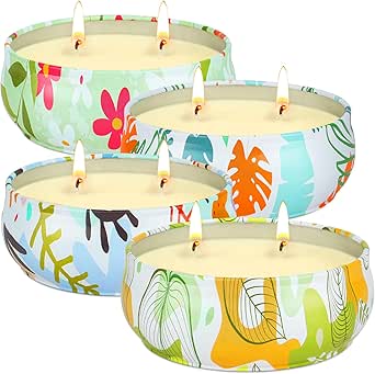 Amazon.com: Citronella Candles Outdoor 4 Pack Soy Wax Citronella ...