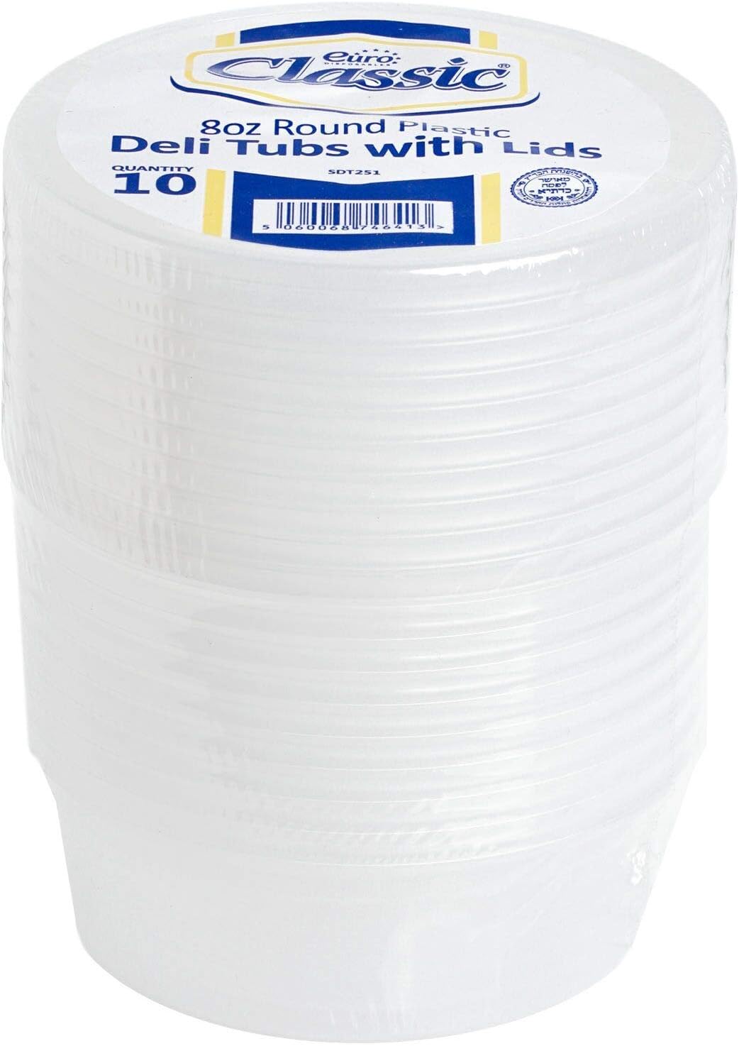 8 Pack 8 Plastic Food Containers with Lids | ~ Microwave, Freezer & Dishwasher Safe ~ Durable ~ Clear
