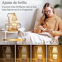 Vista 2 de Lámpara calefactora de velas seenlast con temporizador y atenuador de altura ajustable para dormitorio de nueva casa, regalos para el Día
