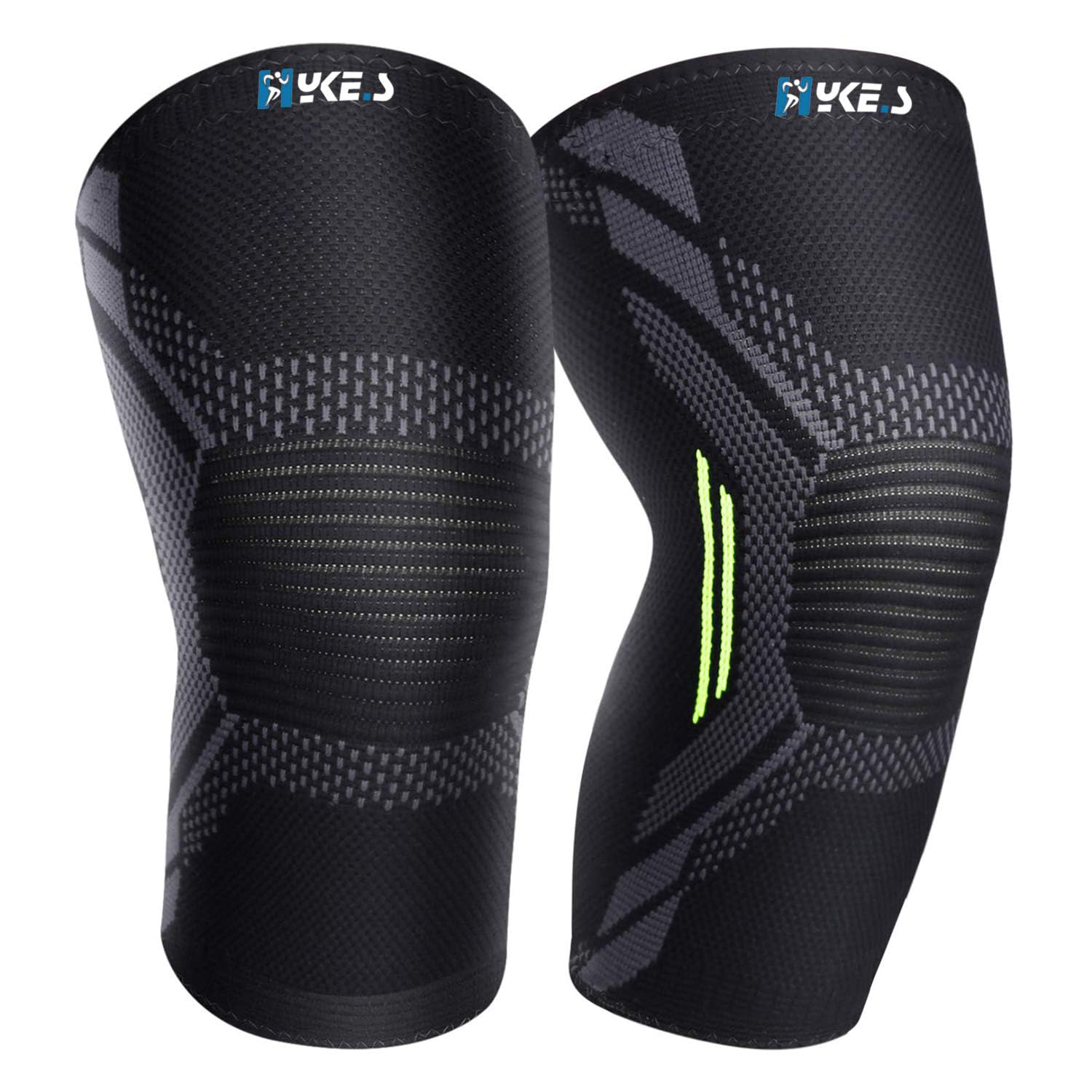 Hykes Orthopedic Knee Caps for Women for Pain Relief Gym Sleeves Support for Workout, Sports, Squats for Men - Black - Medium - Amazon product rated Grade B