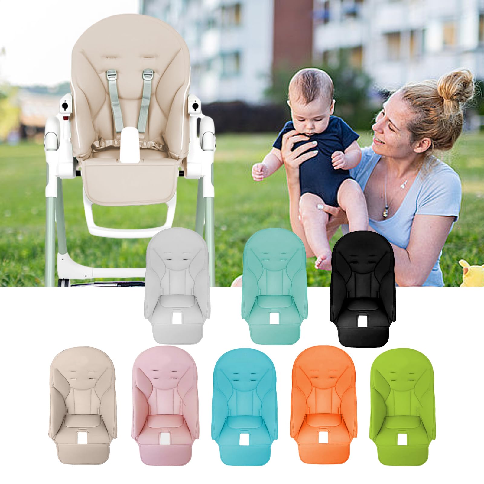 Cuscino Per Seggiolone Per Bambini - Fodera Di Ricambio Per Seggiolone, Fodera Traspirante In Similpelle Per Seggiolone Da Pranzo Per Peg-Perego, Siesta Zero3, Baoneo, KosmicJané