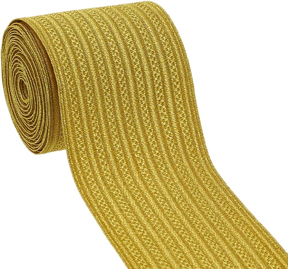 FINGERINSPIRE 2.5 Yards Military Bullion Braid Trim 2 inch Wide Gold Polyester Braid Sewing Ribbon Decorative Metallic Ribbon for Home DIY Sewing Crafts Clothing Curtains Decoration