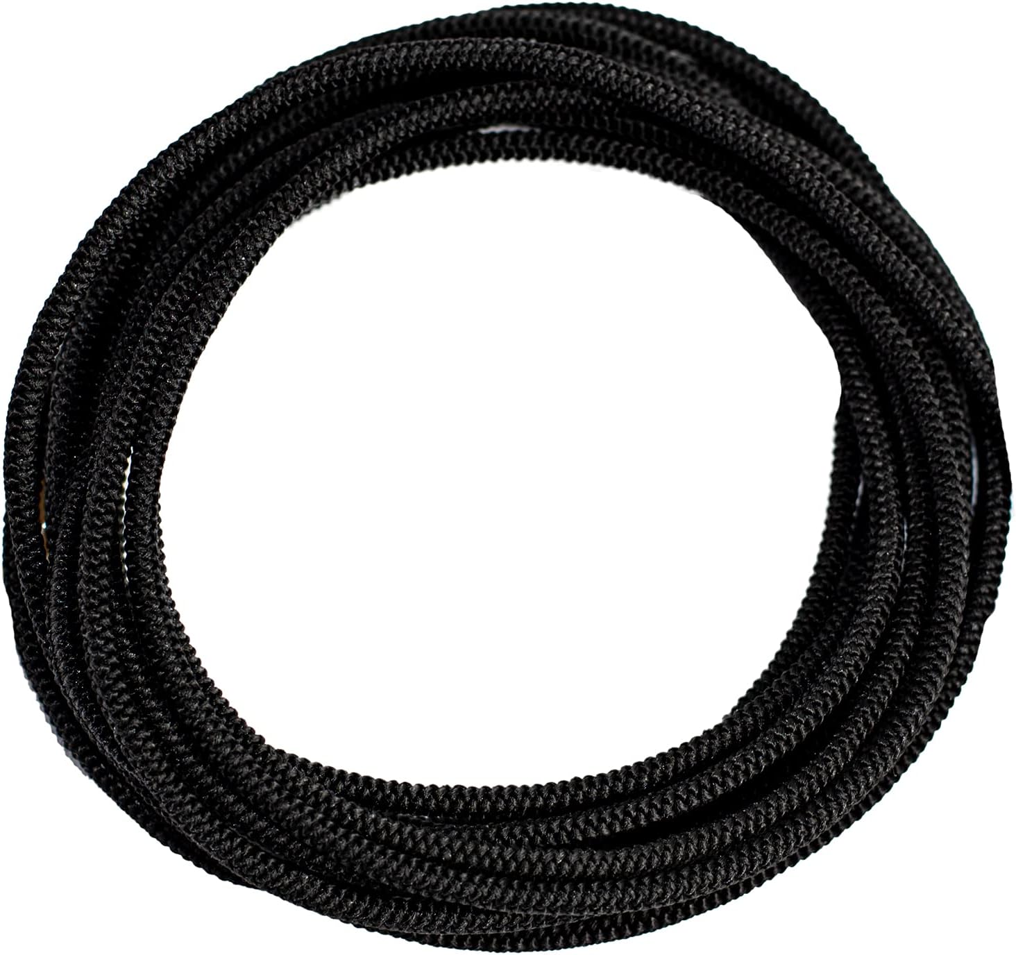 Diamond Grip Black Bungee Cord - 100% Stretch Elastic Cord and Absorbent Bungee Shock Cord for Camping, Kayak Deck, Crafting (3/16" x 10ft)
