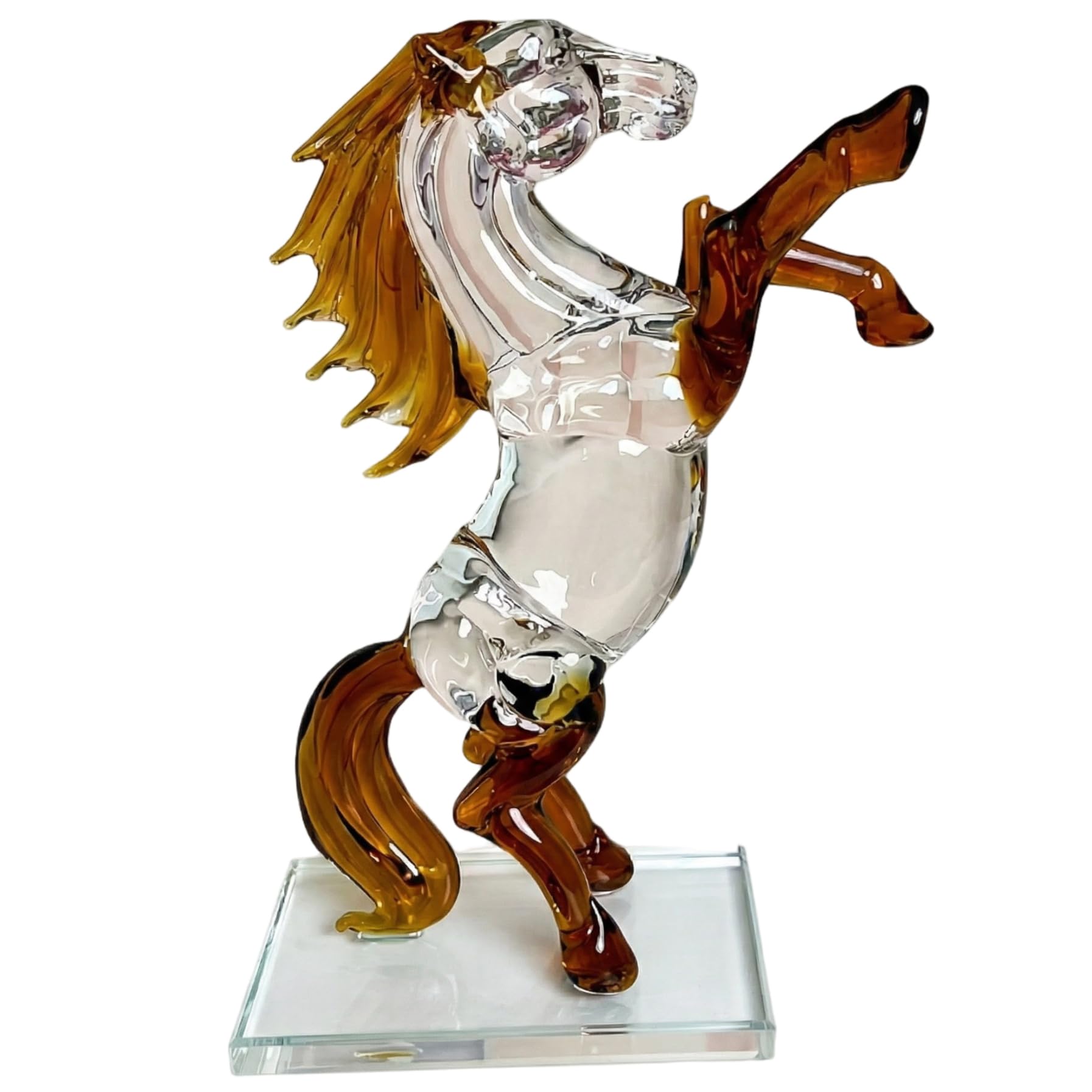 Décoration de cheval pour la maison et figurines d'animaux en verre