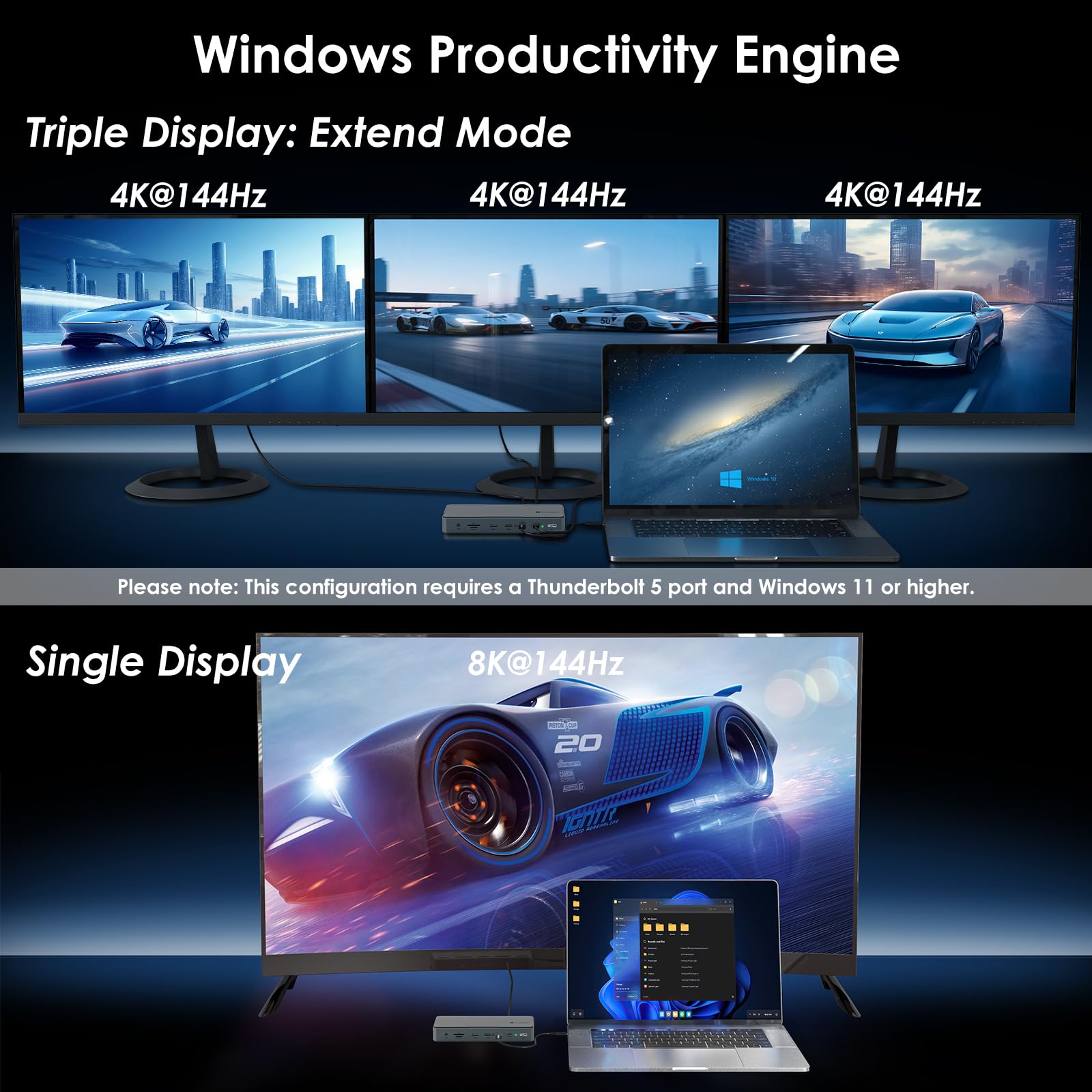 Amazon.co.jp: WAVLINK Thunderbolt 5 ドッキングステーション 12-in-1