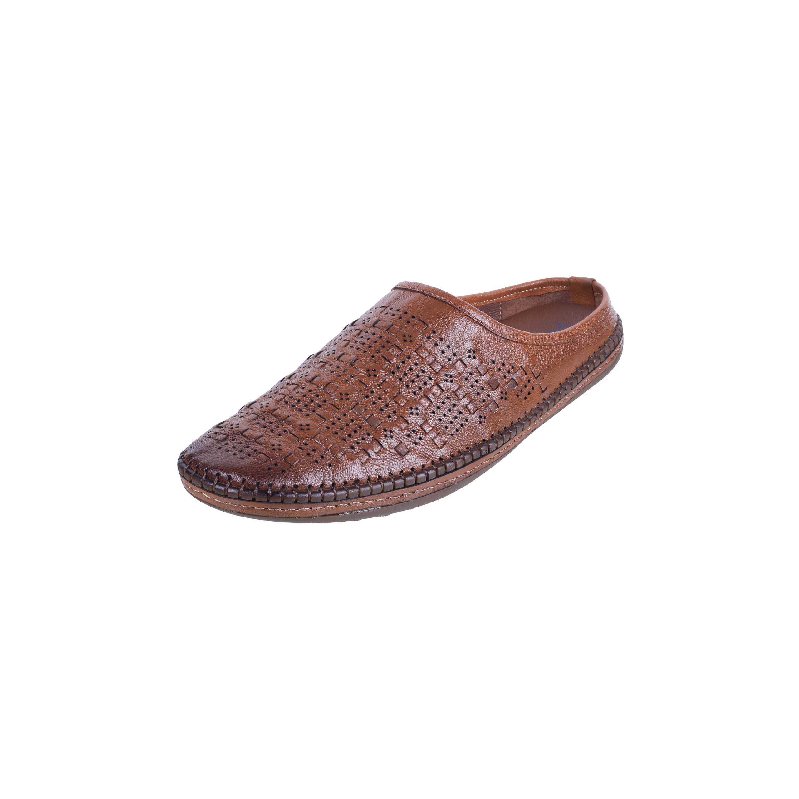 Metro Men Tan Leather Flats Slip On Sandals UK/8 EU/42 (18-1593) (B0D6N4445W) Amazon Price History, Amazon Price Tracker