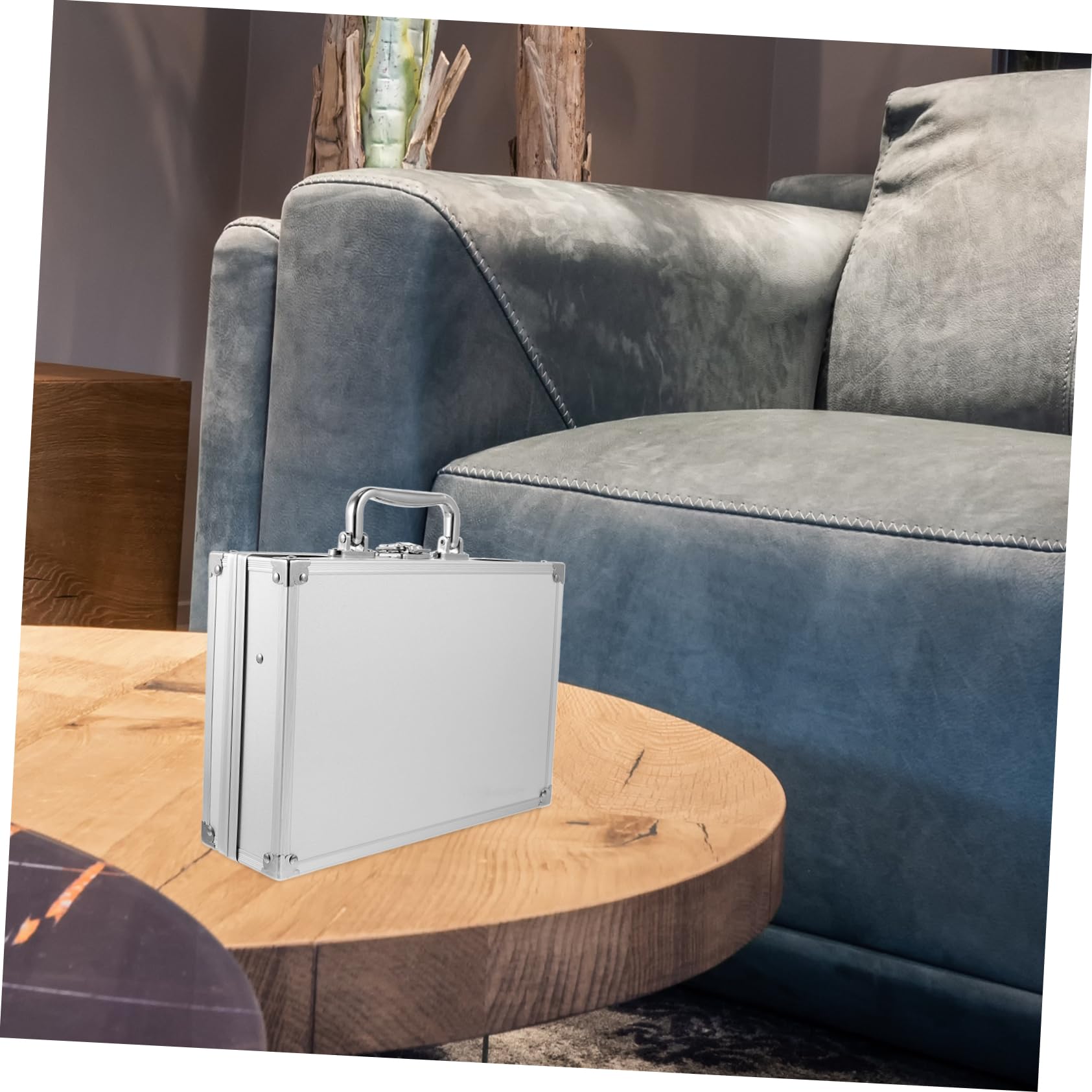 Cassetta Utensili Valigia in Lega di Alluminio Argento per Viaggio e Lavoro | Scatola di Conservazione Multifunzionale, Protezione Sicura, Design Versatile, Compatta e Portatile