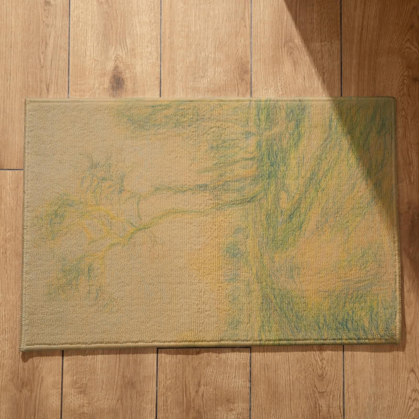 Tapis de bain antidérapant 50x80cm rectangulaire motif peinture à l'huile