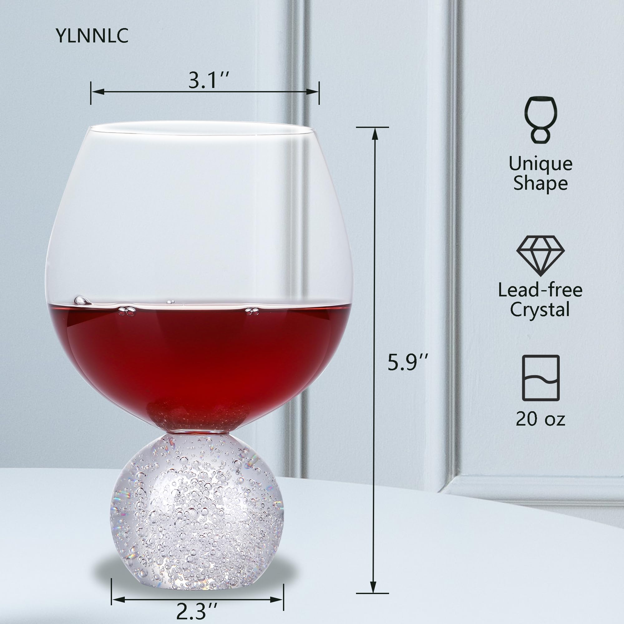 Amazon.com | YLNNLC Red Wine Glasses Set of 4 Wine Glasses, 20 oz