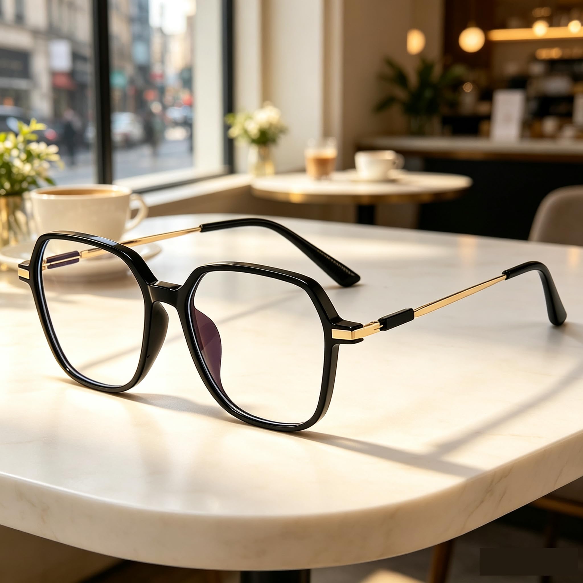 Lesebrille, extragroß, Blaulichtblockierung, für Männer und Frauen, 4 Stück, modische Computer-Lesebrille (4 Paar, 2,5 Dioptrien)