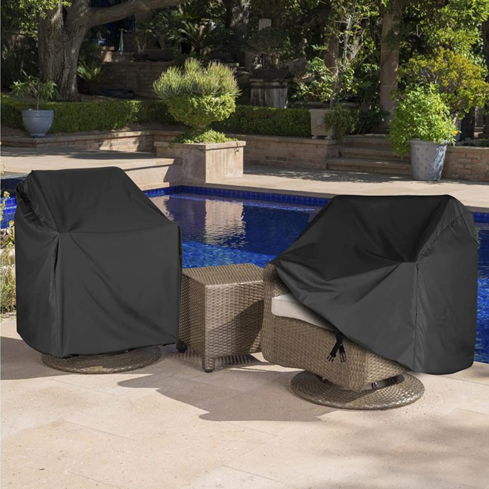 Funda para Mecedora – Funda extraíble de Tela Oxford para Mecedora, fácil de Limpiar a máquina con Protector de Silla para Muebles de Exterior e Interior