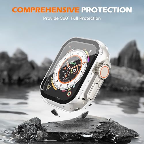 Miniatura 93 de Misxi [Paquete de 2] - Funda impermeable con botón para Apple Watch Series 6, SE, Series 5, Series 4 de 40 mm, funda protectora anticaídas de 1