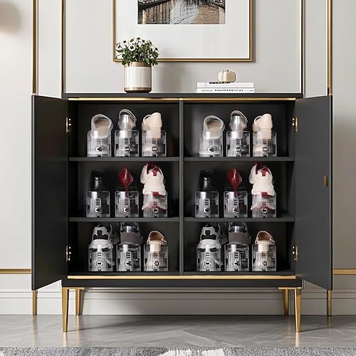 Miniatura 7 de Organizador de ranuras para zapatos, paquete de 15, apiladores de zapatos, 3 niveles ajustables, ahorro de espacio del 50%, soportes de doble capa