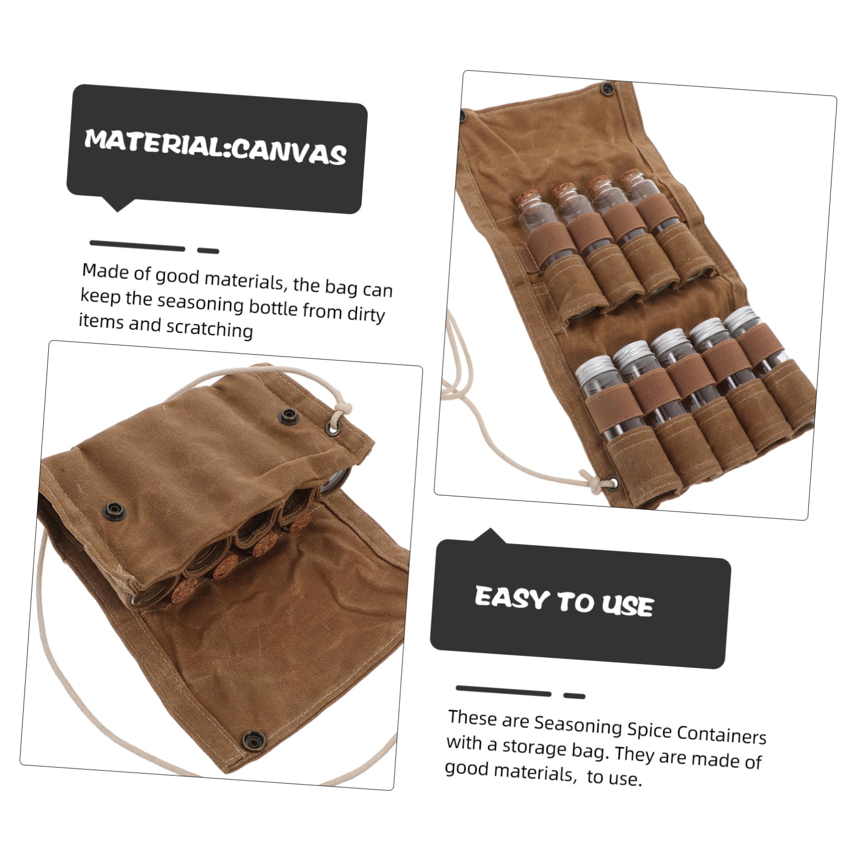 GALPADA Contenitori Per Spezie Da Viaggio Barattoli Per Spezie Da Campeggio Kit Di Sacchetti Per Condimenti Contenitori Per Portatili