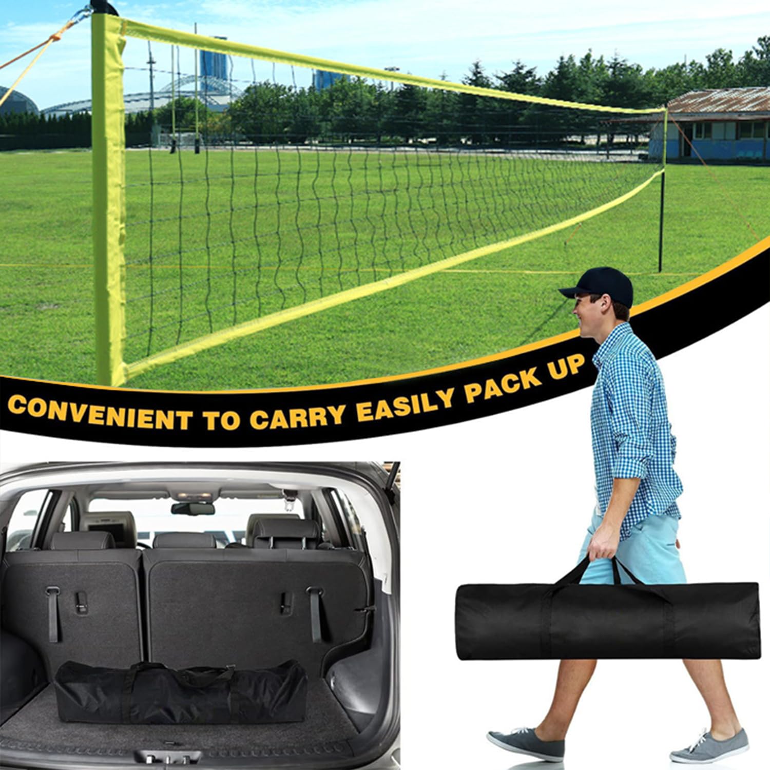 Rete Pallavolo Da Giardino,Juego De Red De Voleibol, Juego Completo De Red De Voleibol Plegable,Red De Voley Playa Hierba,Sistema De Marcado De Campo,Voleibol Bolsa De Almacenamiento,Altura Ajustable