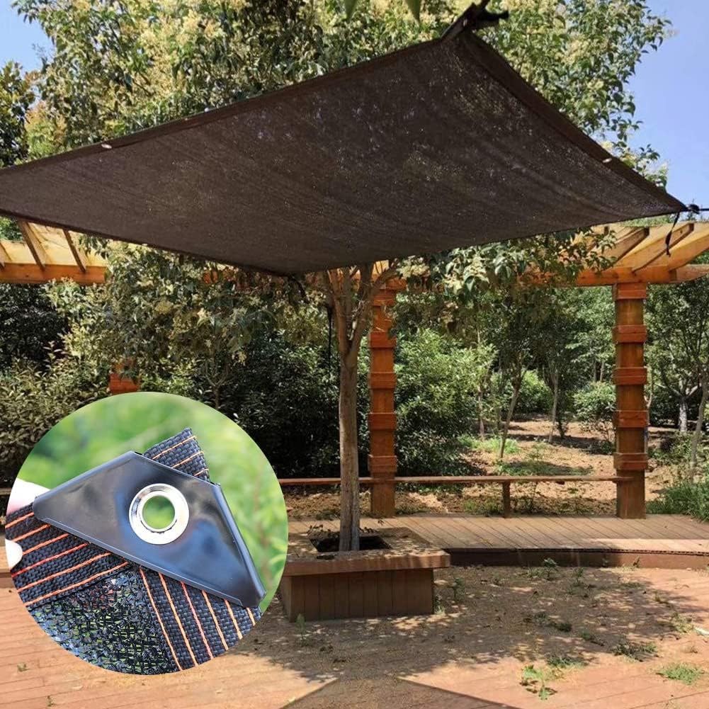 Siatka ogrodowa z przelotkami, do użytku na zewnątrz, do pergoli, patio, szklarni i kurników, 70% zaciemnienia UV, 2 x 6 m
