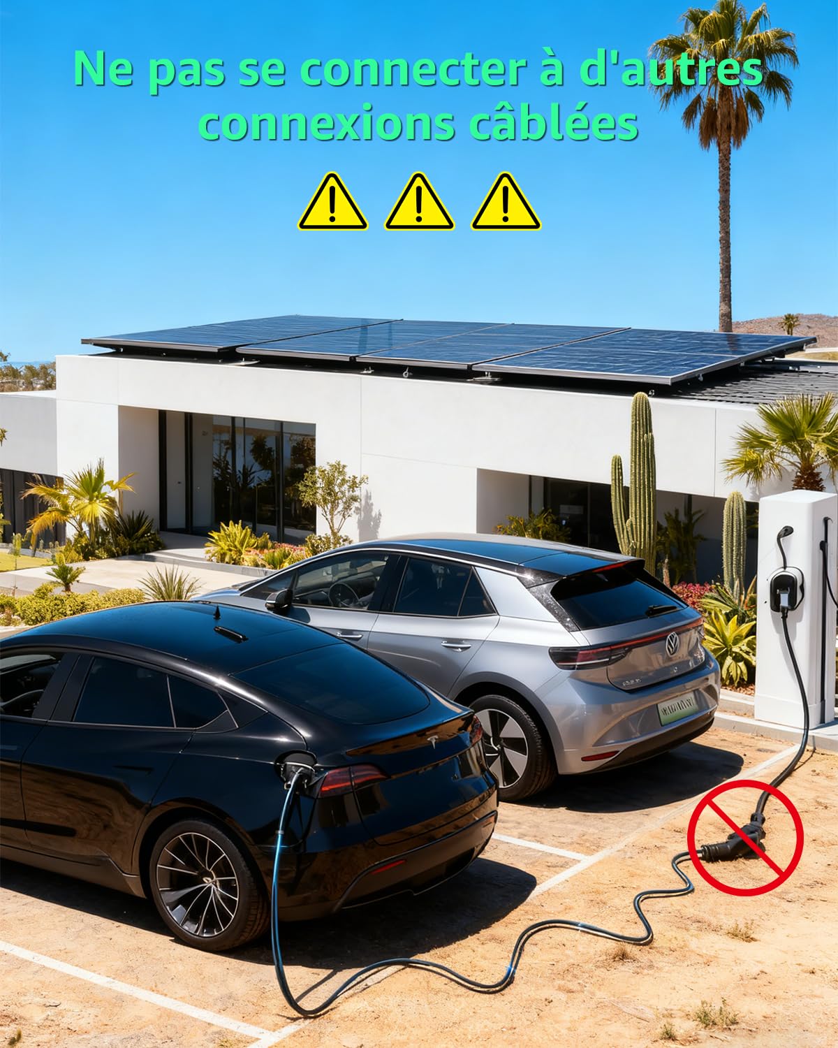 GONEO Type 2 Câble de Recharge Voiture Électrique 22kW 32A 6 Mètres, Câble de Recharge Rapide Mode 3, Étanche IP54 avec Sac De Rangement, Compatible avec Tesla Audi BMW Volkswagen et plus