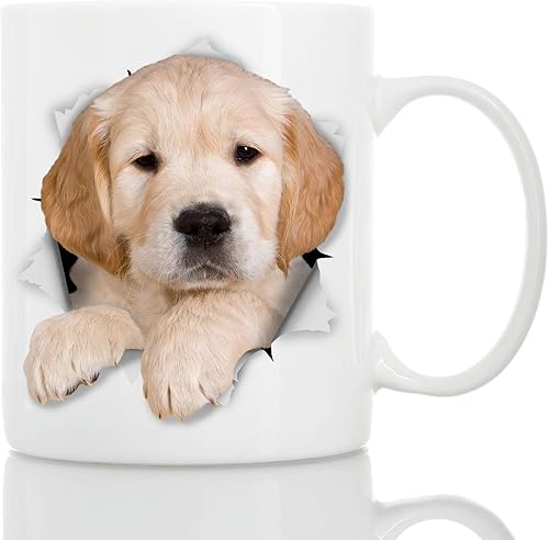 Miniatura 7 de Winston & Bear Hermosa taza Golden Retriever  Taza de cerámica para cachorros Golden Retriever  Regalos perfectos de Golden Retriever  Taza de café
