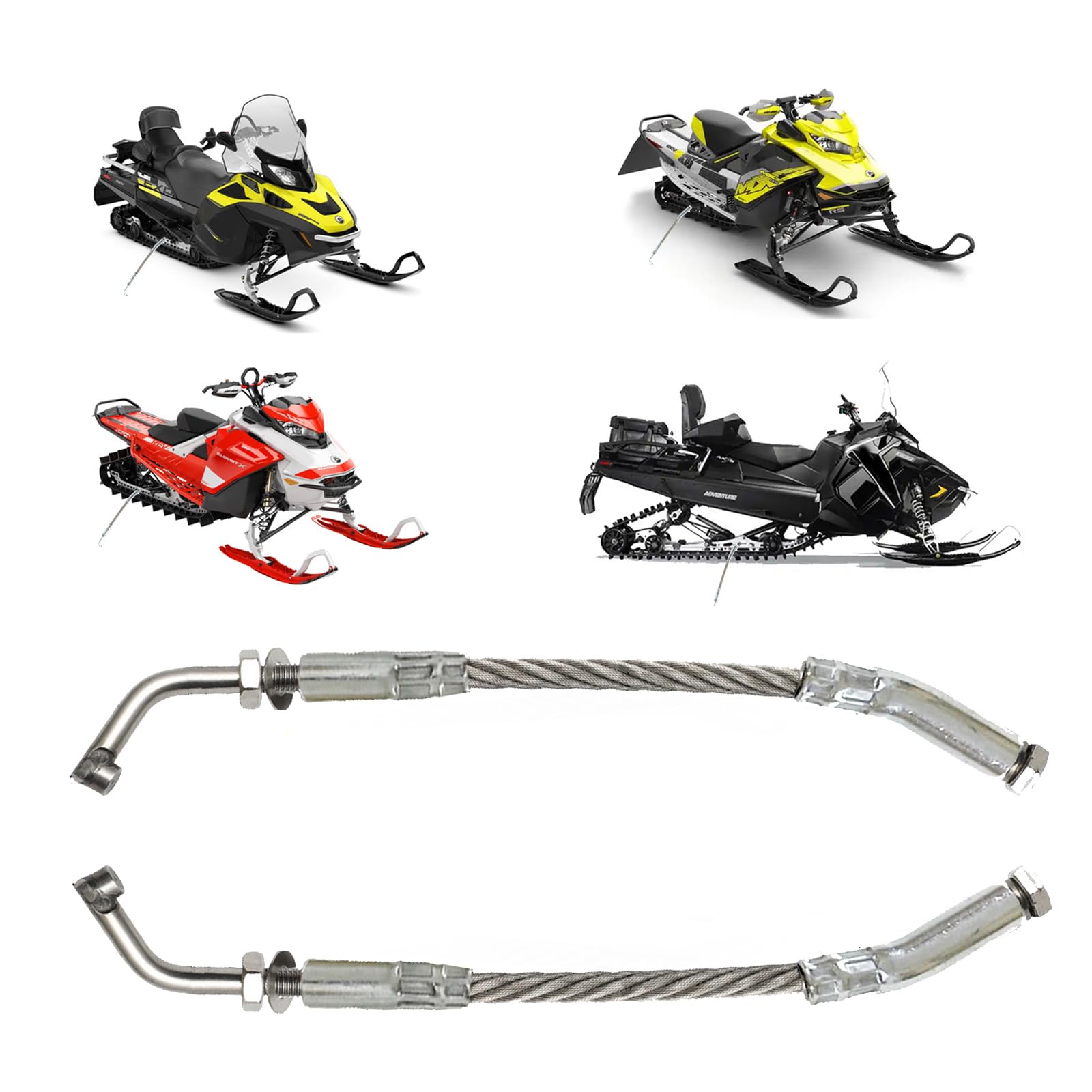 Ccscyua 1 Set Snowmobile Ice Scratchers Reverse Replacement Kit for Polaris Skidoo Arctic Cat 1201-DF Universal Track Heights 2-1/2’’