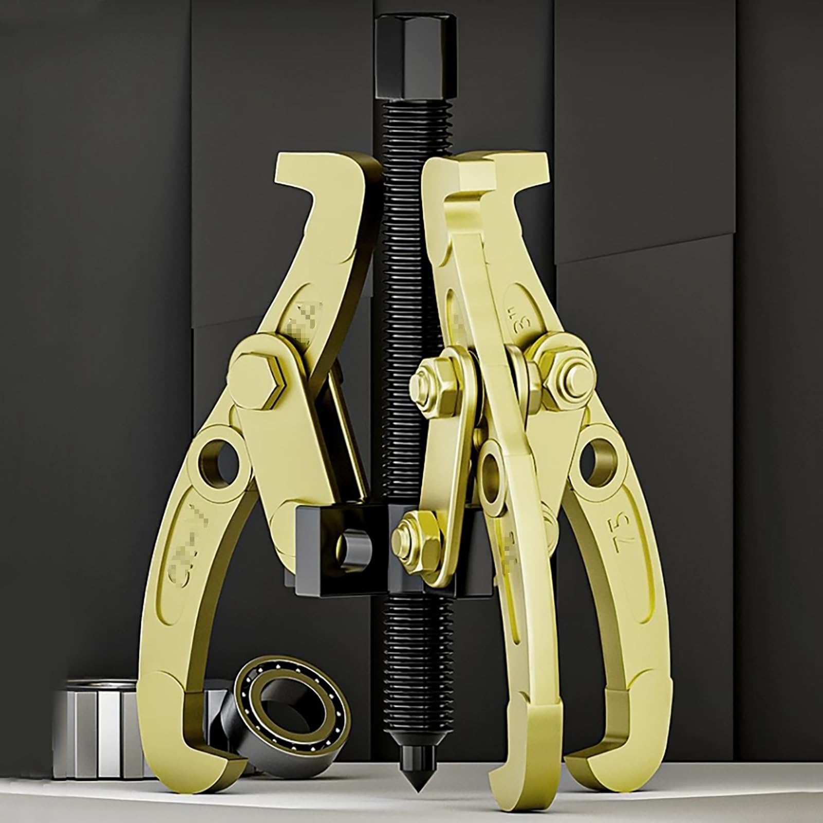 Extractor Industrial de Engranajes Pequeños, Herramienta Separadora de Rodamientos de 2/3 Mordazas, para Uso Horizontal y Vertical, para Desmontar Poleas y Ruedas | 10in
