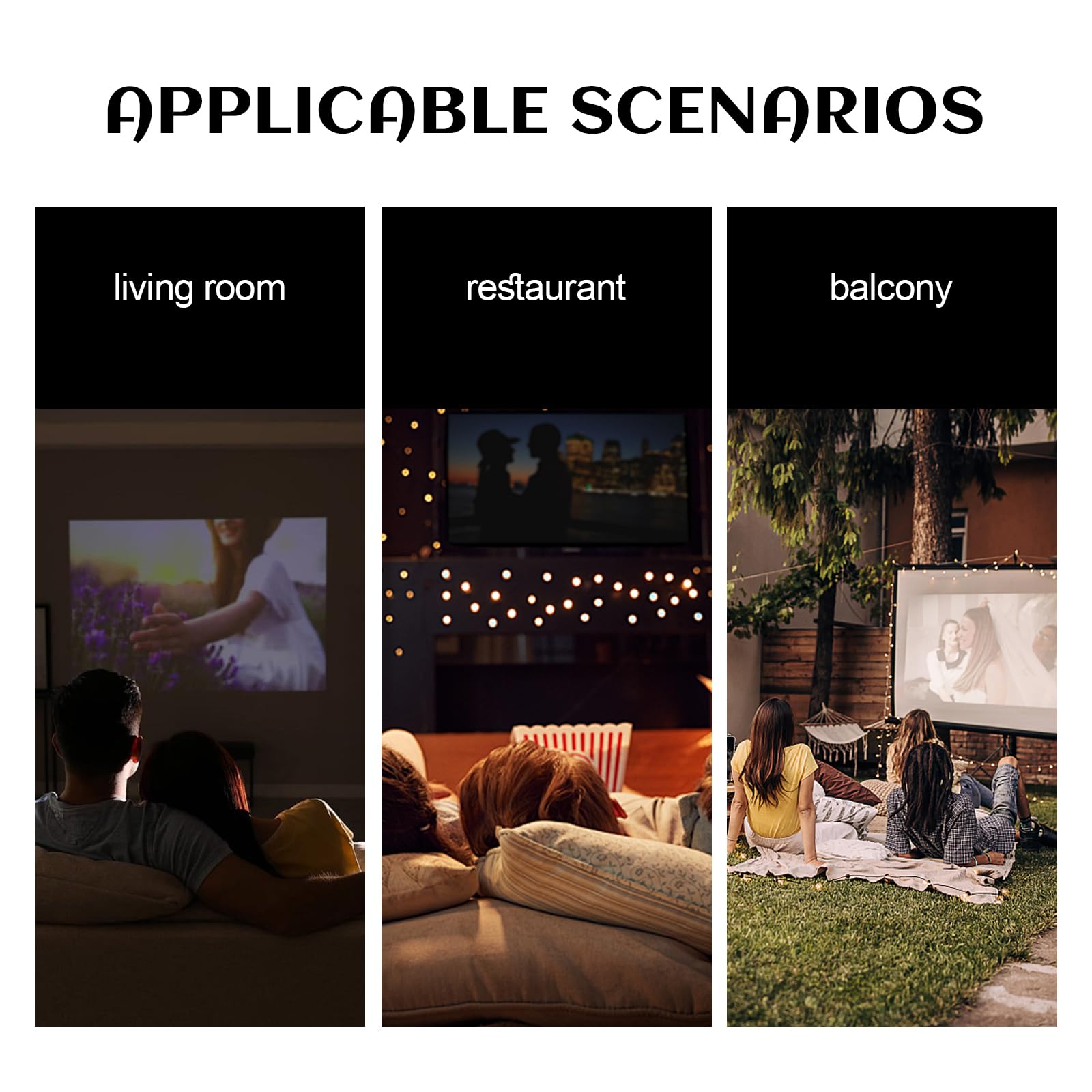 Supporto da Parete per Proiettore,Supporto per Proiettore Ruotabile a 360° con Interfaccia Filettata Da 1/4 Di Pollice, Staffa per Proiettore Da Soffitto/Parete Per Home Cinema, Sale Giochi, Uffici