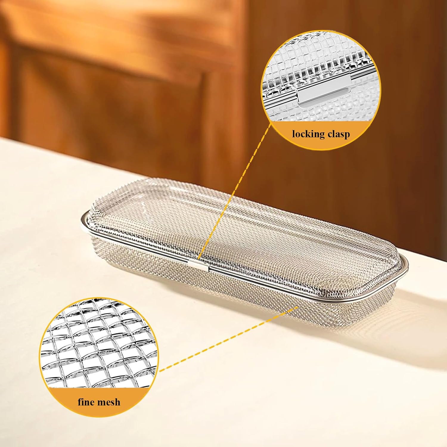 Dishwasher Basket for Small Items, Stainless Steel Chopstick Holder for Dishwasher, Dishwasher Silverware Basket