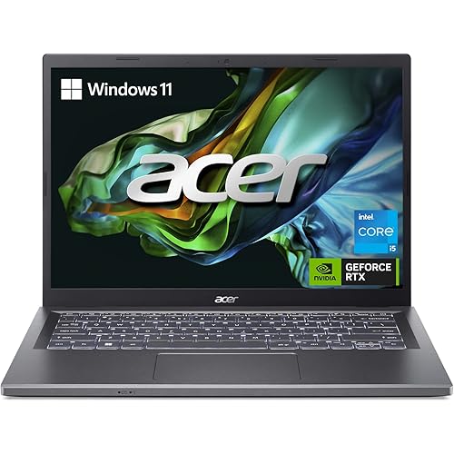 Acer Aspire 5 14 Slim Laptop | 14" WUXGA (1920 x 1200) IPS | Intel Core i5-1335U | NVIDIA GeForce RTX 2050 | 16GB DDR4 | 512GB Gen 4 SSD | Wi-Fi 6E | USB4/Thunderbolt 4 | Backlit KB | A514-56GM-5932