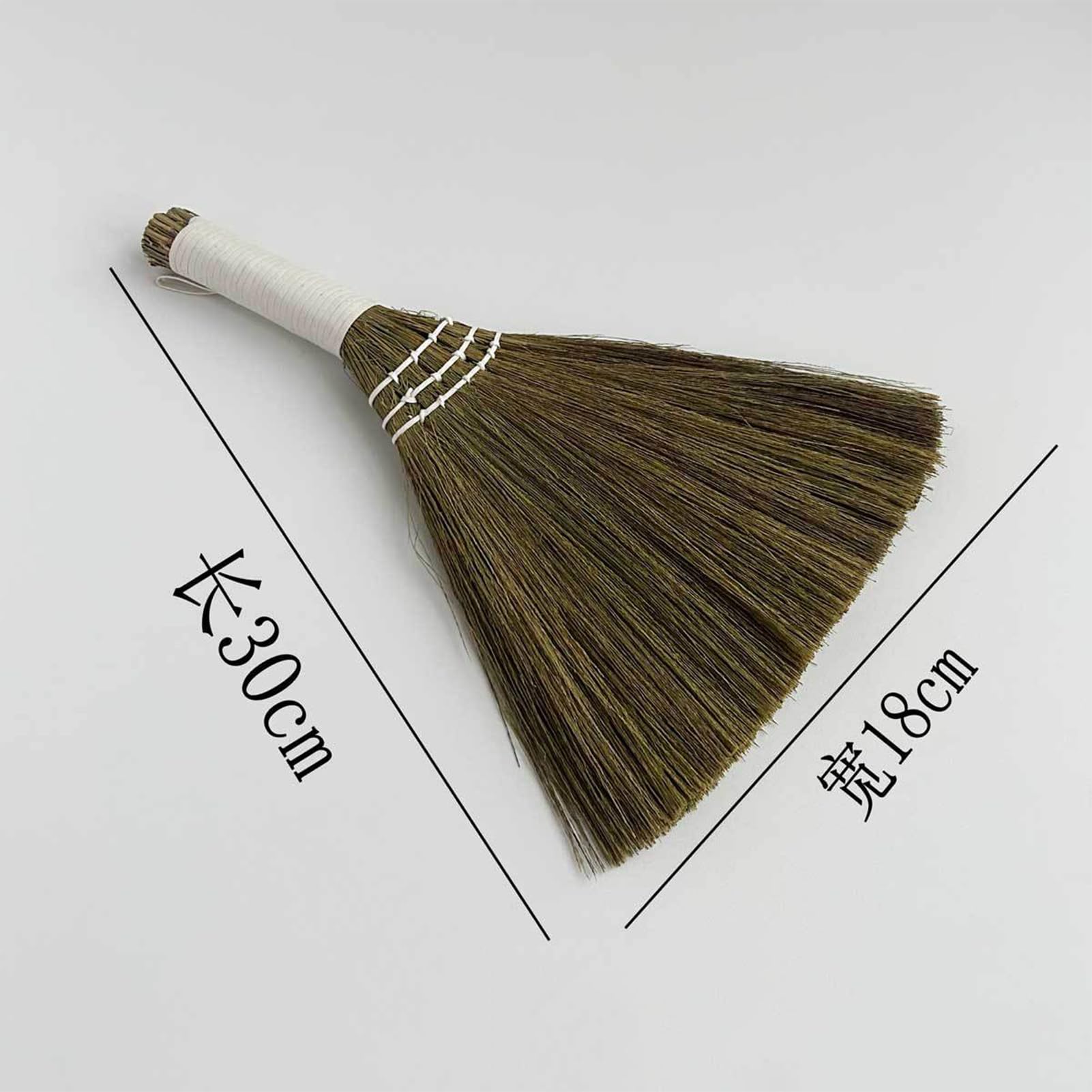 Mini Balai En Paille De Riz De 12 Cm - Balai à Main Naturel En Bambou - Pour Petits Nettoyages, Jardinage Ou Décoration