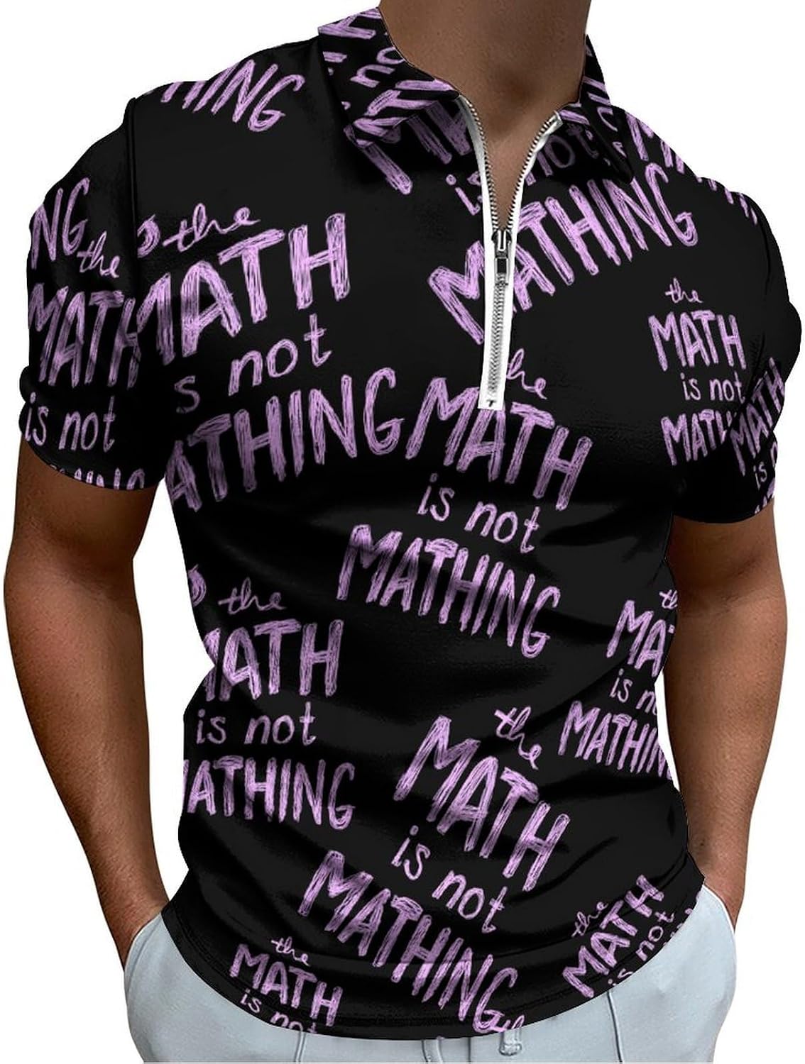 The Math is Not Mathing Polo Shirts for Men Short Sleeve Athletic Golf Tees Tops