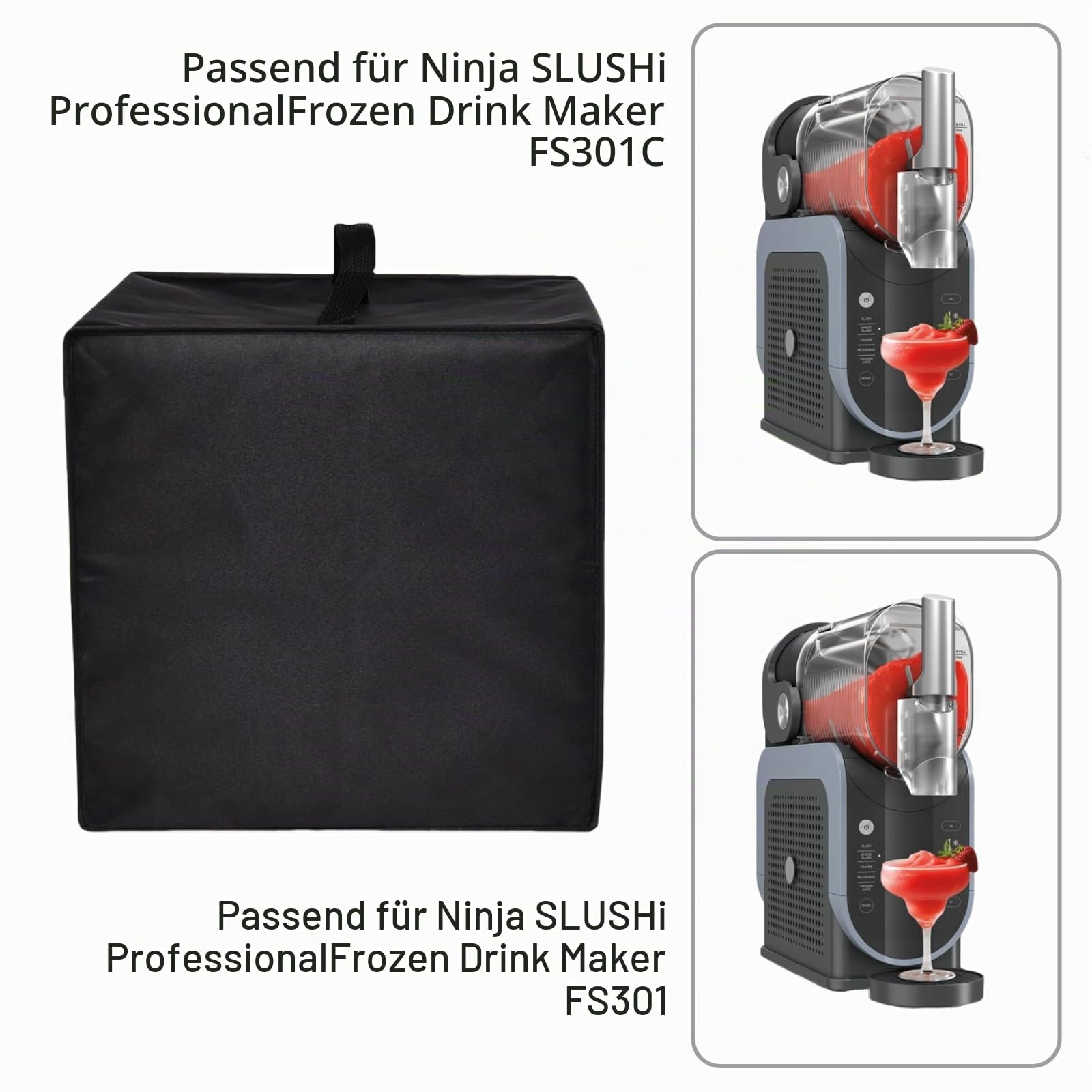 Slushie Maschine Abdeckung für Ninja Frozen Drink Maker, 600D Oxford Tuch Staubschutz Schutzhülle Wasserdichte Abdeckung für Ninja Fs301 Professionelle Gefrorene Getränke Maschine(48 x 17 x 42cm)