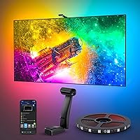 Govee Envisual T2 TV LED Backlight: Dual Cameras, 11.8ft RGBIC WiFi Strip Lights for 55-65in TVs, App Control, Music Sync, Immersive Home Theater