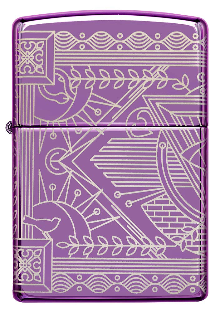 Zippo Lighter, Metal, Purple, Normal