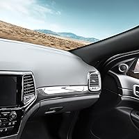 Vista 6 de Hoolcar Kit de moldura de panel de consola central para salpicadero, accesorios de decoración de interiores para Grand Cherokee 2011-2020, fibra