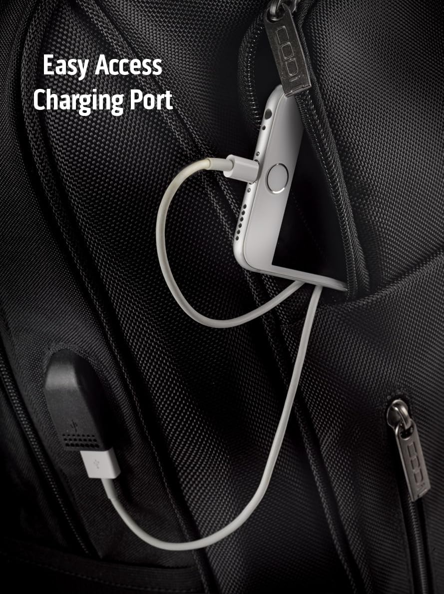 CODi Magna 17.3" Laptop Backpack – TSA-Friendly, Anti-Theft, USB Charging Port, Padded Laptop & Tablet Compartments, Water-Resistant Business Travel Bag