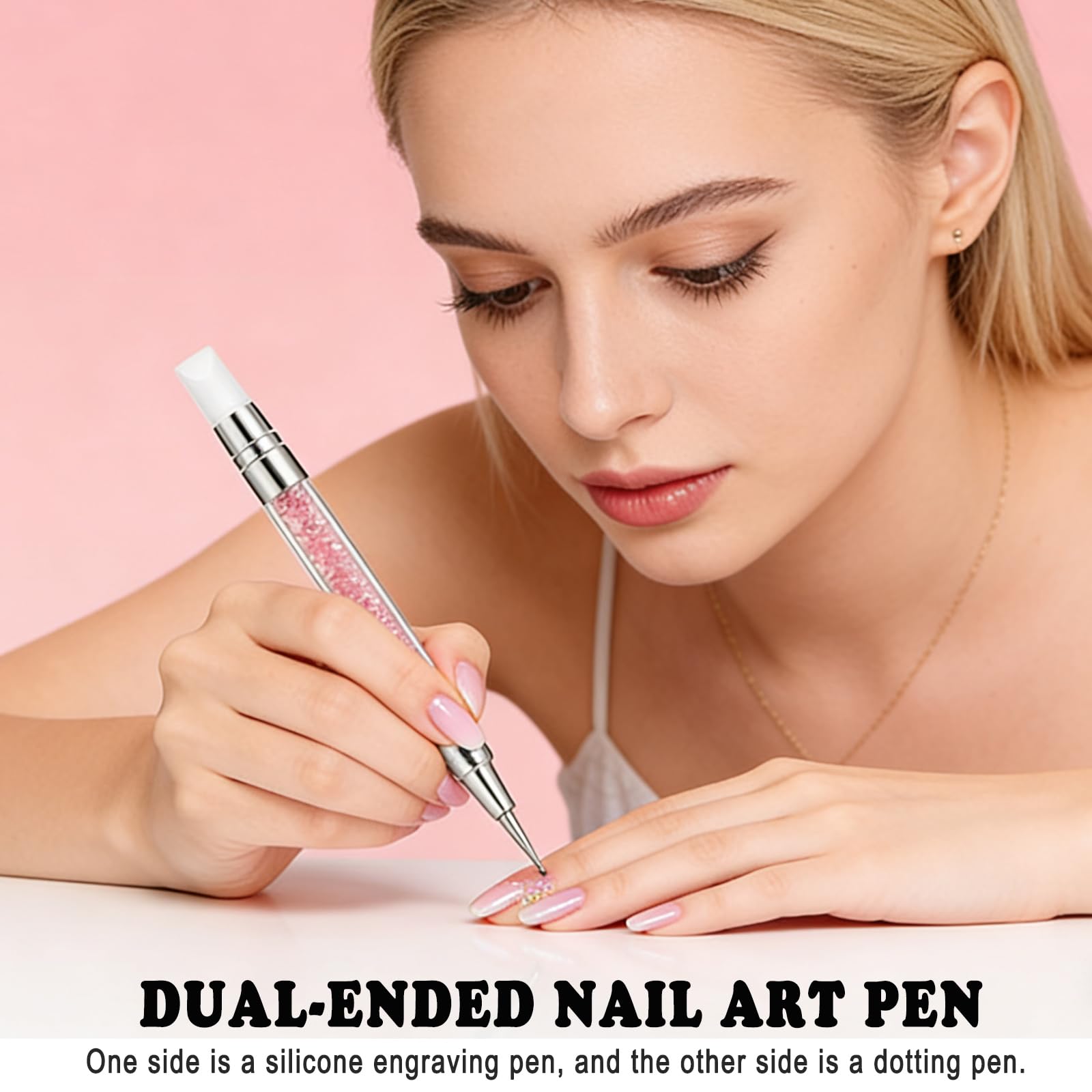 35 Stück Nagelkunst-Werkzeugset, Nagelkunstpinsel, Nagelständer, Nagel-Dotting-Werkzeug mit zwei Spitzen und Silikon-Skulpturstift, Nagelkunst-Set für Nagelkunst-Design zum Selbermachen
