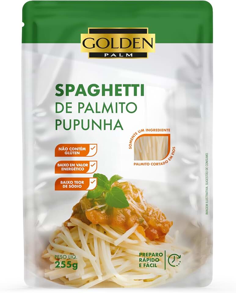 Golden Palm - Palmito de Pupunha Spaghetti - Sachê 255g