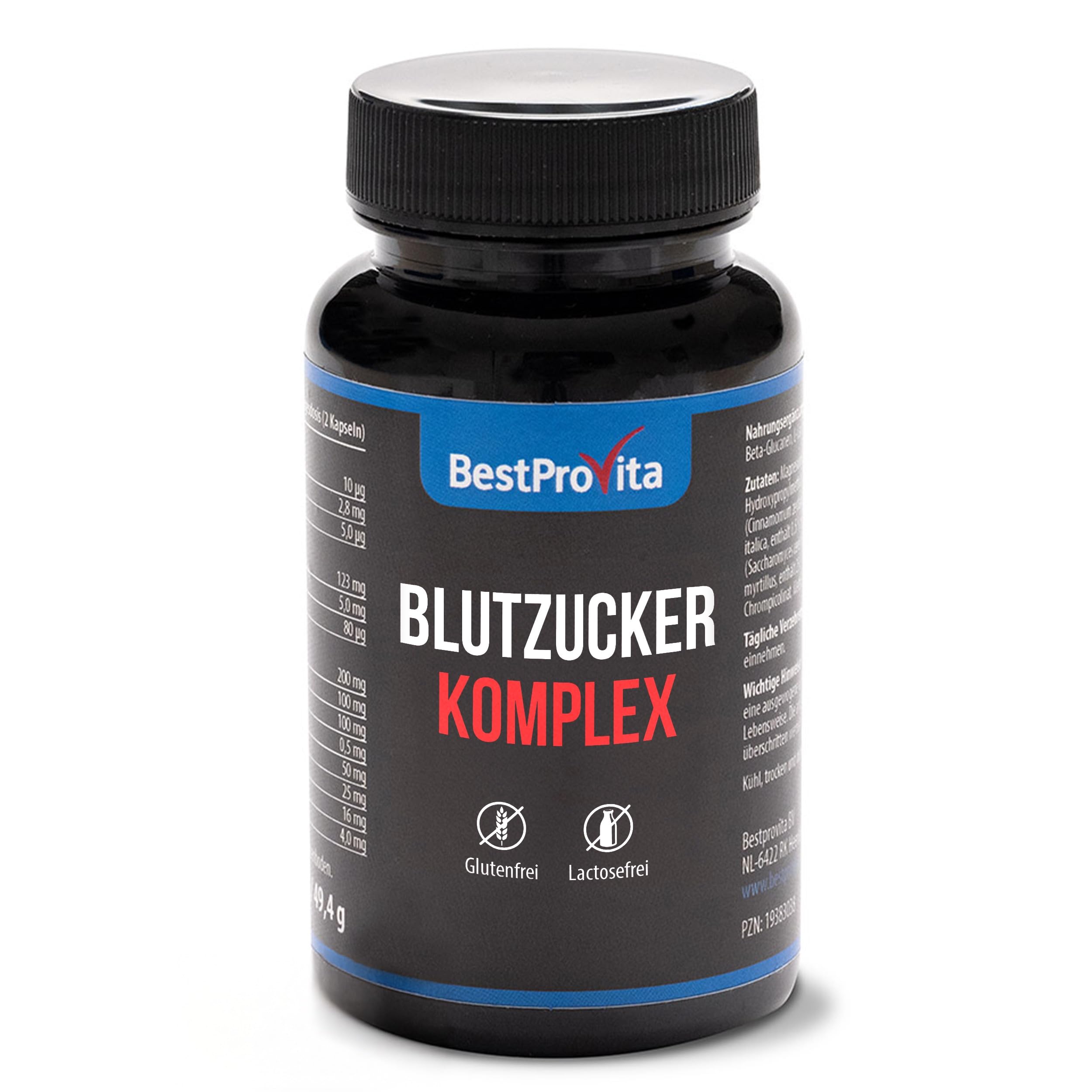 Wellpursan Blutzucker Komplex (60 Kapseln) - zur Unterstützung des Zuckerspiegels - Nahrungsergänzungsmittel für stabilen Blutzucker - Glukosespitzen vermeiden mit L-Carnitin, Vitamin D & Zink
